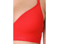 Bodycare Wire free, Seamless Padded Sports Bra -1606-RED