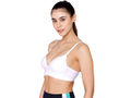 Bodycare Wire free, Seamless Padded Sports Bra -1606-WHITE