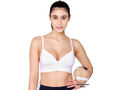 Bodycare Wire free, Seamless Padded Sports Bra -1606-WHITE