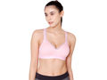 Bodycare cotton spandex wirefree adjustable straps seamless padded sports bra-1615PI