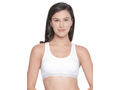 Racerback Sports Bra-1616-White