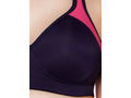 Bodycare Polyamide spandex broad straps seamless padded sports bra-1624NAV