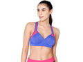 Bodycare Polyamide spandex broad straps seamless padded sports bra-1624RBLU