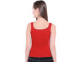 Broad Straps Round Neck Camisole - 44RED