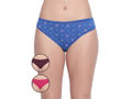 BODYCARE Pack of 3 Dark Printed High Cut Briefs in Assorted Color-5000