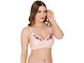 Bodycare polycotton wirefree convertible straps floral cup non padded bra-5510ECRU