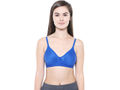 Seamless Cup Bra-5554R.BLUE with free transparent strap