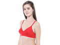 Seamless Cup Bra-5554RE with free transparent strap