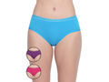 BODYCARE Pack of 3 Hipster Style Cotton Briefs in Assorted colors with Broad elastic band-E56