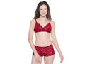 BODYCARE Bridal Maroon Bra & Panty Lingerie Set - 6406MH