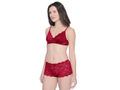 BODYCARE Bridal Maroon Bra & Panty Lingerie Set - 6406MH