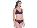 BODYCARE Bridal Dark Purple Bra & Panty Lingerie Set - 6409DPU