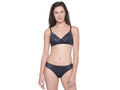 BODYCARE Bridal Charcoal Bra & Panty Lingerie Set - 6410CHK