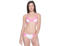 BODYCARE Bridal Bra & Panty Printed Lingerie Set in Pink & White Colour - 6411PRT-2