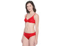 BODYCARE Bridal Red Bra & Panty Lingerie Set - 6416RED