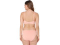 Bodycare women combed cotton embroidered peach bra & panty set-6439PEA
