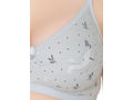 Bodycare women combed cotton printed grey bra & panty set-6450GRY