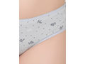Bodycare women combed cotton printed grey bra & panty set-6450GRY
