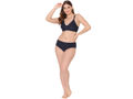 Bodycare women combed cotton printed navy bra & panty set-6455NAV