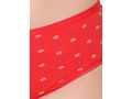 Bodycare women combed cotton printed red bra & panty set-6455RE