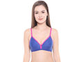 Seamless Cup Bra-6508RBLU with free transparent strap