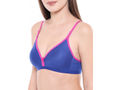 Seamless Cup Bra-6508RBLU with free transparent strap