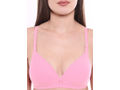 Lightly Padded Bra-6552PINK with free transparent strap