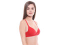 Padded Bra-6552RED with free transparent strap