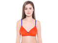 Padded Bra-6568ORG with free transparent strap