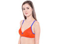 Padded Bra-6568ORG with free transparent strap