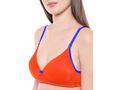 Padded Bra-6568ORG with free transparent strap