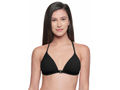 Bodycare Low Coverage, Front open, Seamless Padded Bra-6571-Black