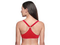 Bodycare Low Coverage, Front open, Seamless Padded Bra-6571-Red