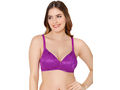 Bodycare nylon spandex wirefree adjustable straps designer net seamless padded bra-6574D.PUR