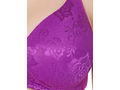 Bodycare nylon spandex wirefree adjustable straps designer net seamless padded bra-6574D.PUR