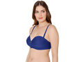 Bodycare cotton spandex wirefree convertible straps Seamless padded demi cup bra-6575R.BLU