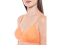 Lightly Padded Bra-6588ORG with free transparent strap