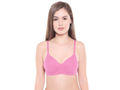 Lightly Padded Bra-6588PINK with free transparent strap