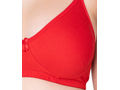 Bodycare polycotton wirefree convertible straps moulded cup non padded bra-6594RED