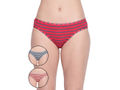 BODYCARE Pack of 3 Striped High Cut Briefs in Assorted Color-6619