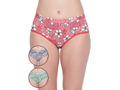 BODYCARE Pack of 3 Premium Printed Hipster Briefs in Assorted Color-6627
