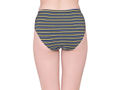 Bodycare Womens Cotton Spandex Assorted Striped High Cut Briefs-Pack of 3 (E-8702-3Pcs)