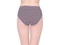 Bodycare Womens Cotton Spandex Assorted Striped High Cut Briefs-Pack of 3 (E-8705-3Pcs)