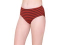 Bodycare Womens Cotton Spandex Assorted Striped High Cut Briefs-Pack of 3 (E-8709-3Pcs)