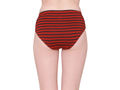 Bodycare Womens Cotton Spandex Assorted Striped High Cut Briefs-Pack of 3 (E-8709-3Pcs)