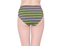 Bodycare Womens Cotton Spandex Assorted Striped High Cut Briefs-Pack of 3 (E-8710-3Pcs)