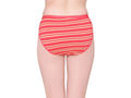 Bodycare Womens Cotton Spandex Assorted Striped High Cut Briefs-Pack of 3 (E-8802-3Pcs)