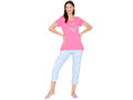 Bodycare Womens Combed Cotton Printed Tshirt & Capri Set-BSCS16002