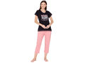 Bodycare Womens Combed Cotton Printed Tshirt & Capri Set-BSCS16006