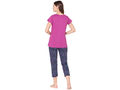 Bodycare Womens Combed Cotton Printed Tshirt & Capri Set-BSCS16008